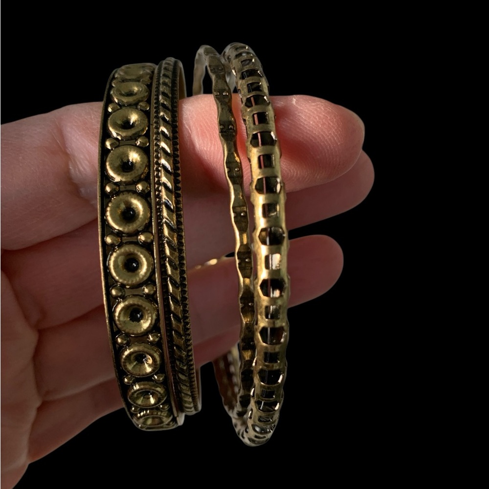 Elegant Gold Bangle Set